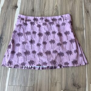Chippopotamus Skort Womens XL Pink Palm Golf Tennis Pleated Short  Summer Casual